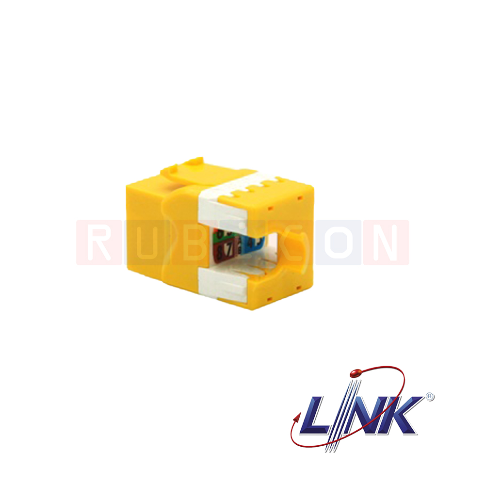 US-1005SC5 CAT5E RJ45 COLORFUL JACK,SLIM, YELLOW LINK