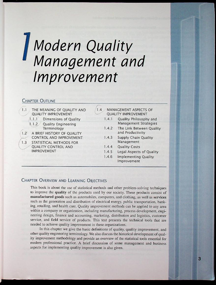STATISTICAL QUALITY CONTROL : A Modern Introduction