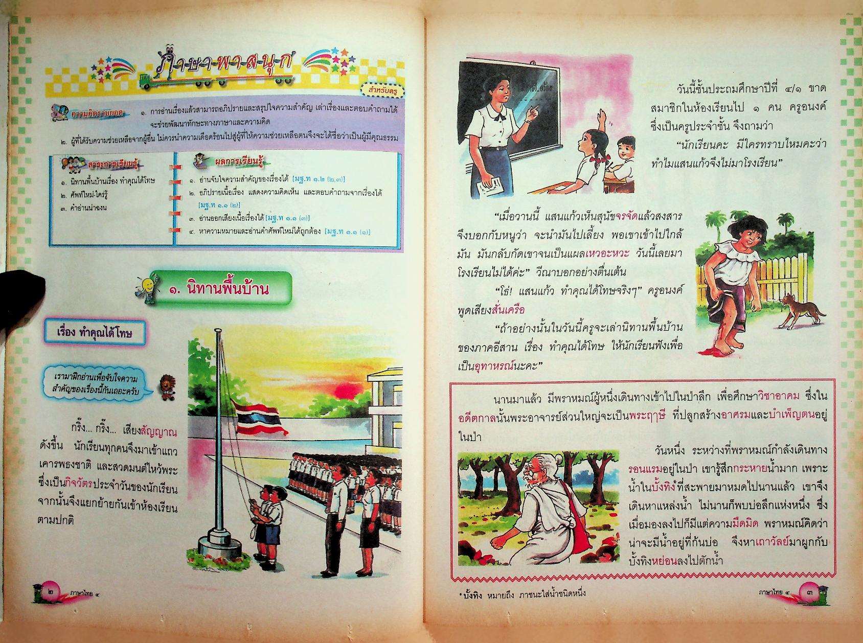 หนังสือเรียน สาระการเรียนรู้พื้นฐาน กลุ่มสาระการเรียนรู้ ภาษาไทย ป.๔ ช่วงชั้นที่ ๒