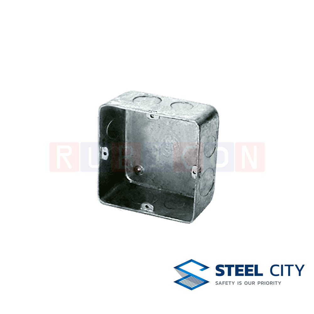 STEEL CITY สแคว์บ็อกซ์จัมโบ้และฝา 5" x 5" สแคว์บ็อกซ์ 1/2" x 3/4" x 1/2" (JUMBO SQUARE BOX & COVER 5" X 5")