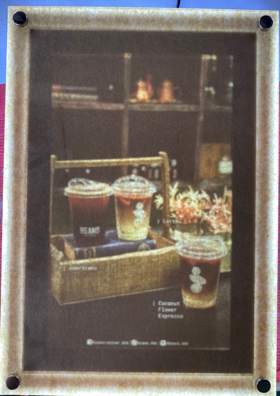 ป้ายกรอบไฟกระจายแสง Slim Lightbox สำหรับเมนูร้าน BEANS