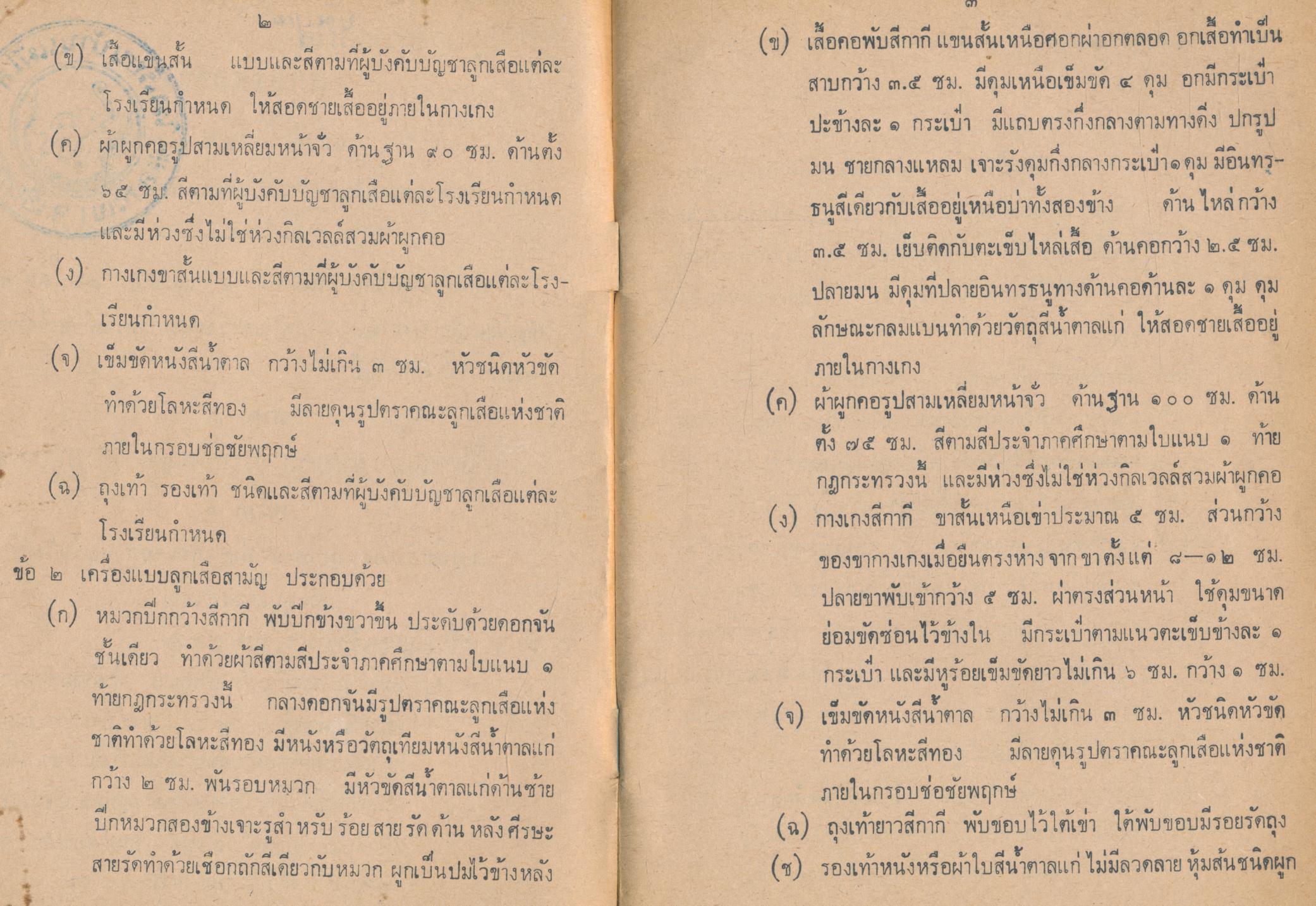 กฎกระทรวงว่าด้วยเครื่องแบบลูกเสือ