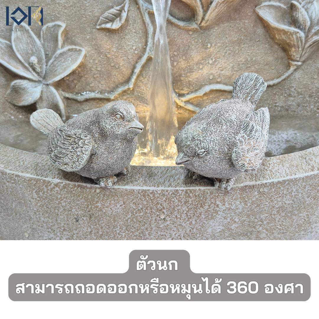 น้ำพุตั้งพื้นแต่งบ้าน รหัสMZ16424GA อ่างน้ำพุหน้าบ้านจัดสวน วางหน้าร้านบริษัทเสริมฮวงจุ้ย ของขวัญมงคลขึ้นบ้านใหม่