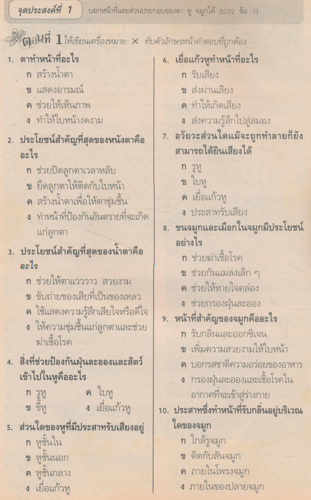 แบบประเมินผลการเรียน สปช. ป.3 ฉบับพัฒนาทักษะกระบวนการ ชั้นประถมศึกษาปีที่ 3