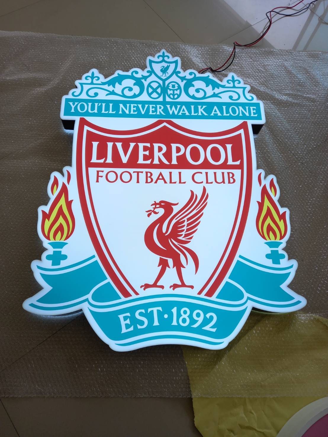 งานป้ายไฟโลโก้สโมสรฟุตบอล งานLIVERPOOL FOOTBALL CLUB