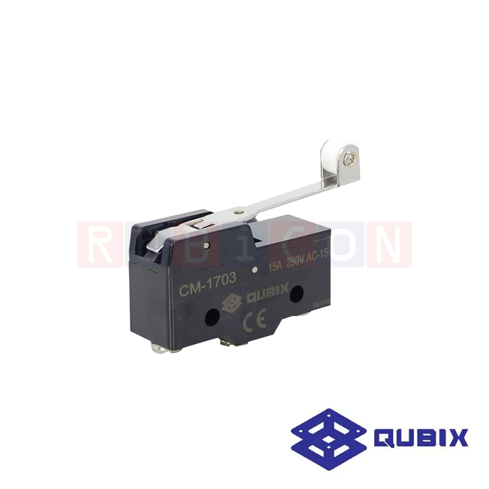 QUBIX CM-1703 ไมโครสวิตซ์ RIGID ROLLER LEVER 15A, 250V SPDT 1NO, 1NC SCREW TYPE (MICRO SWITCH CM - 1700 SERIES )