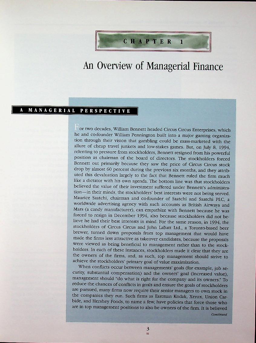 ESSENTIALS OF MANAGERIAL FINANCE