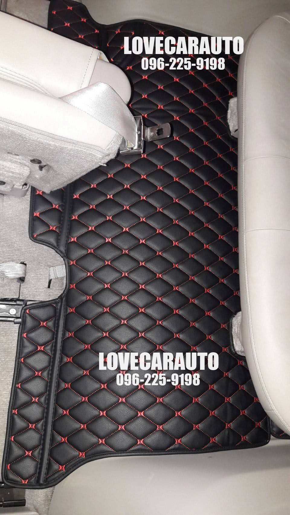 พรมรถยนต์ 6D Isuzu Mu-7 สีดำด้ายแดง