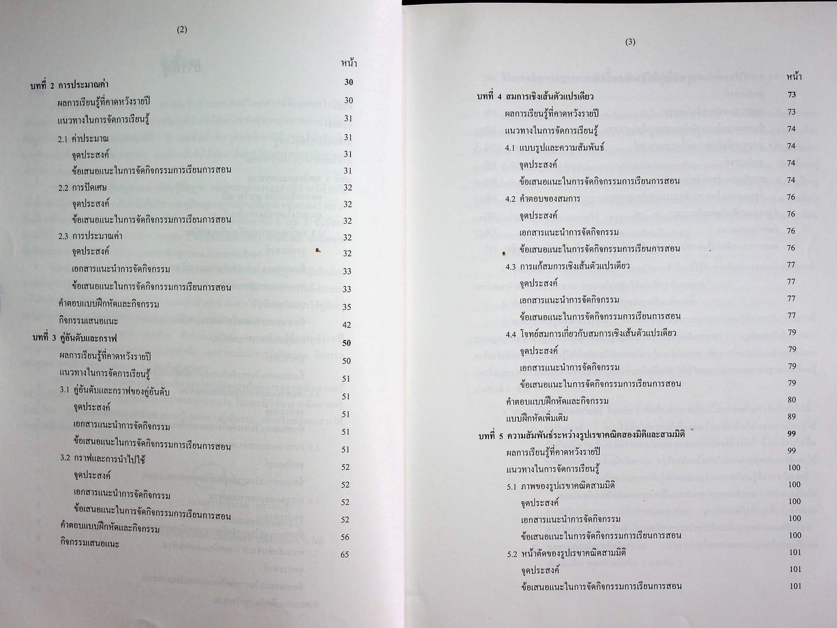 คู่มือครูสาระการเรียนรู้พื้นฐาน คณิตศาสตร์ เล่ม ๒ กลุ่มสาระการเรียนรู้คณิตศาสตร์ ชั้นมัธยมศึกษาปีที่ ๑