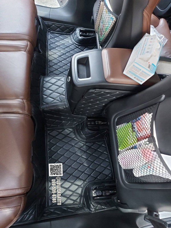 พรมปูพื้นรถยนต์6D Volvo XC60 2019 สีดำด้ายดำ