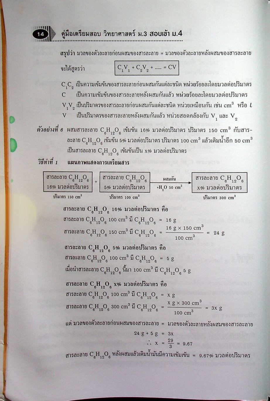 ฉบับติวเข้มด้วยตนเองก่อนสอบ วิทยาศาสตร์ ม.3 สอบเข้า ม.4