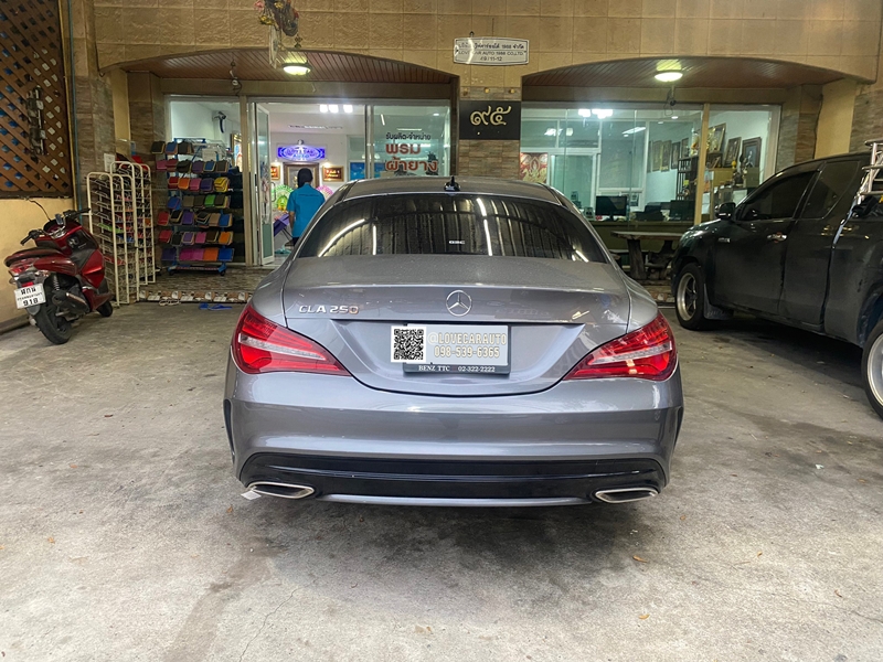 พรมปูพื้นรถยนต์ Benz CLA250 W117 สีเทาด้ายเทา +ไวนิลเทา