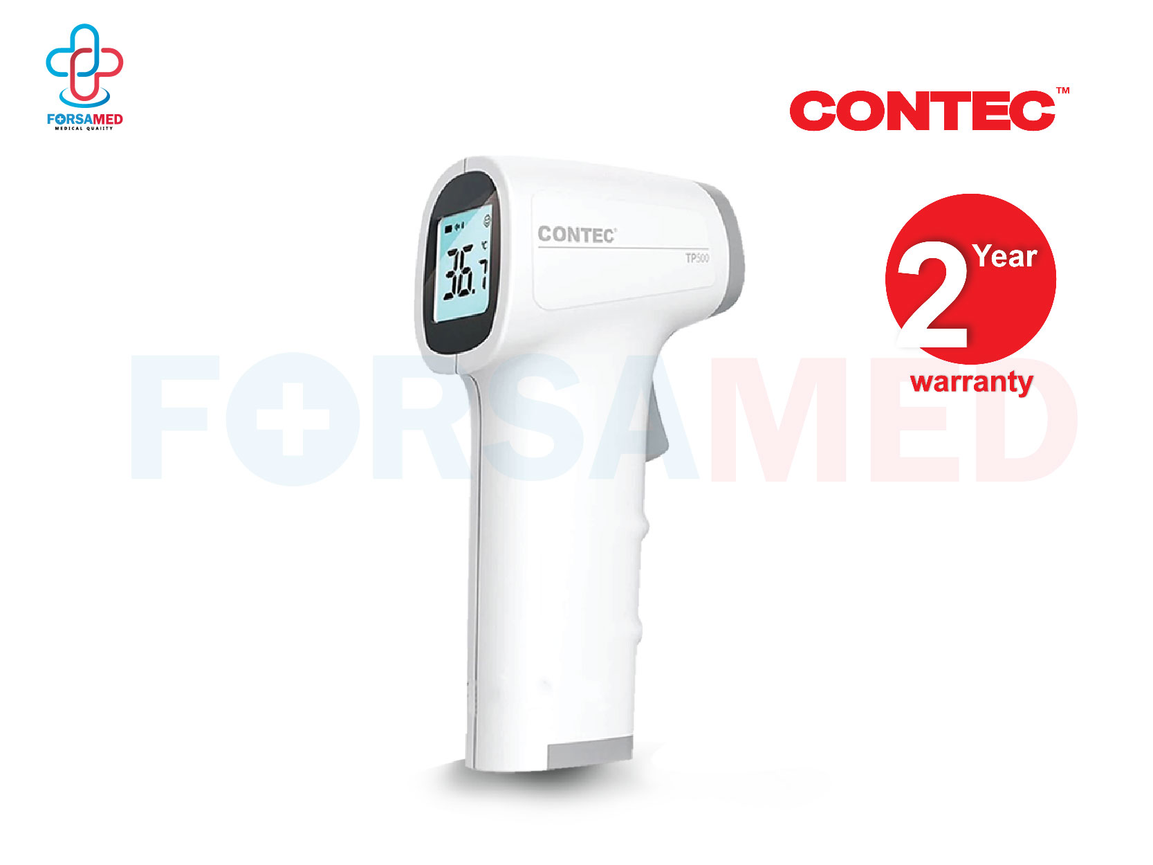เครื่องวัดอุณหภูมิร่างกายอินฟาเรด ยี่ห้อ Contec รุ่น TP-500 รับประกันนาน 2 ปี