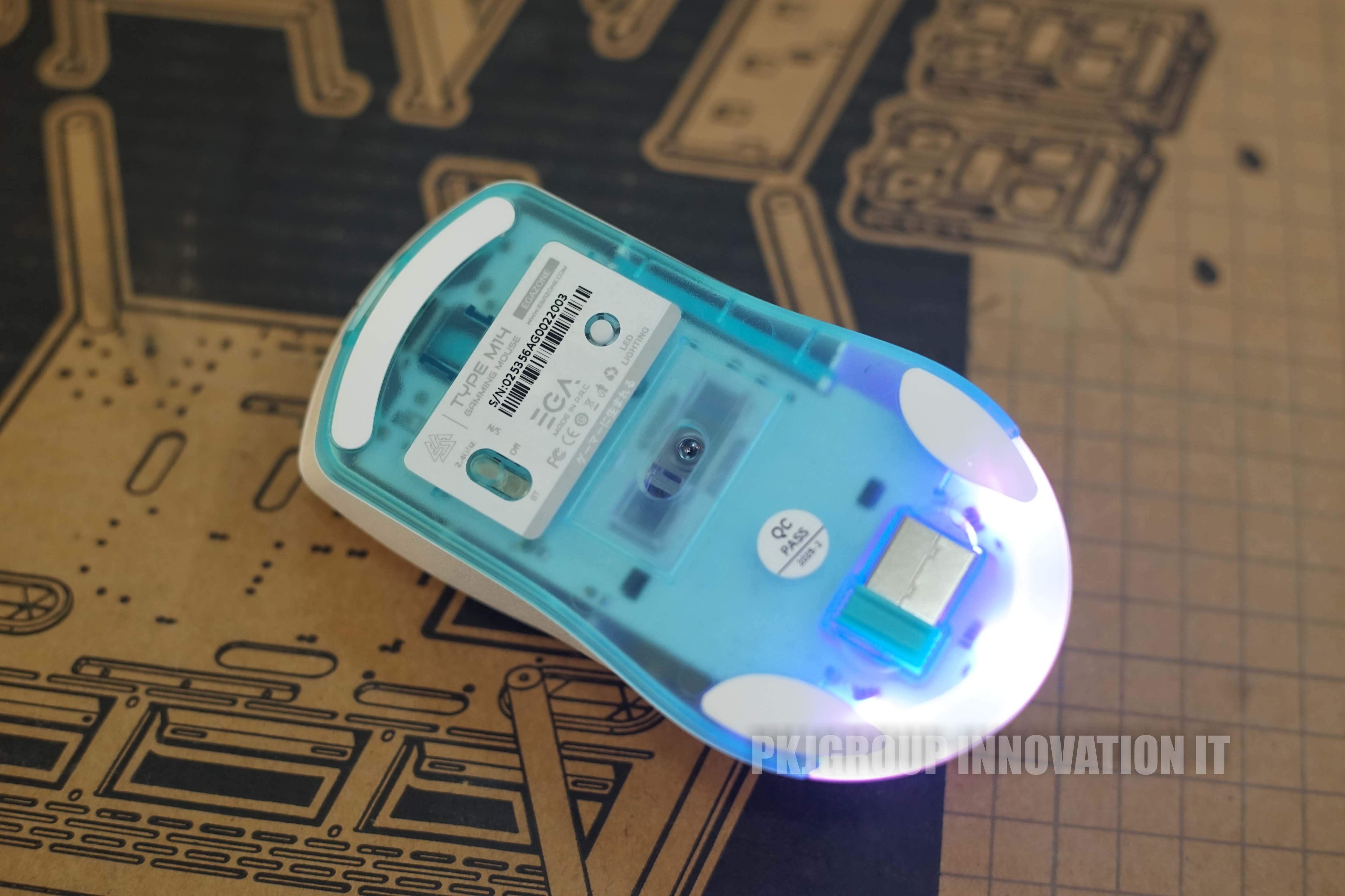 เมาส์เล่นเกมของใหม่ EGA Type M14 สีขาวสวยๆ Tri-Mode ใช้ได้ทั้งสาย Bluetooth Wireless