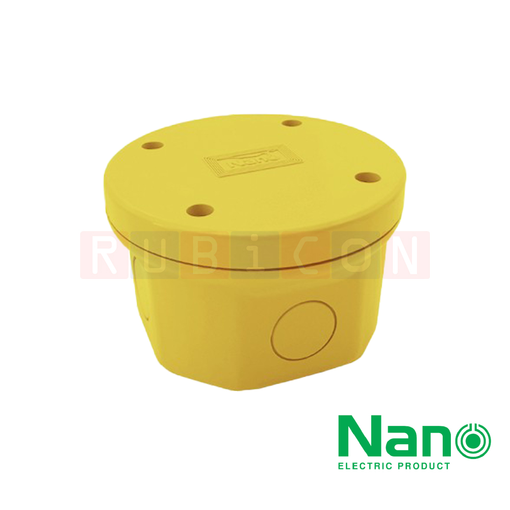 NANO-200Y กล่องพลาสติกกันน้ำ สีเหลือง ขนาด 3.5x2.5" (98.50 x 61 mm.)