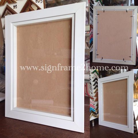 กรอบใส่รูป ทรงลึก2 ชั้นสีขาว ขนาด 12x18"