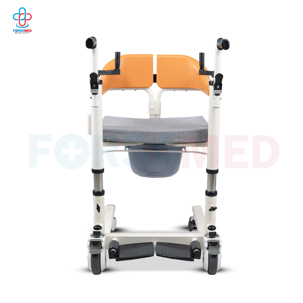 รถเข็นเคลื่อนย้ายตัวผู้ป่วยแบบมือหมุน (Manual transfer chair) รับประกัน 2 ปี