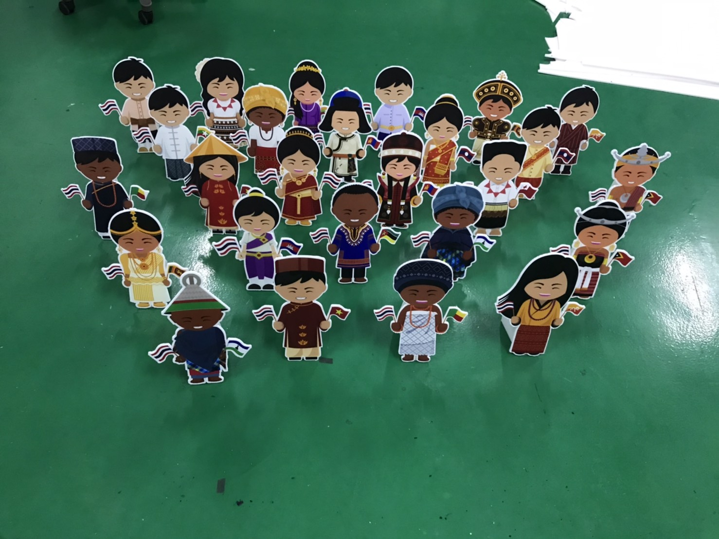 ป้ายสแตนดี้พีพีบอร์ด ตัวการ์ตูน แสดงความเป็นไทย