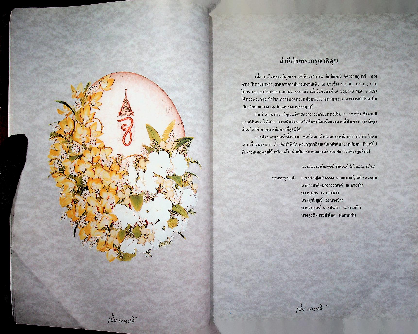 อนุสรณ์ในงานพระราชทานเพลิงศพ ศาสตราจารย์นายแพทย์เอิบ ณ บางช้าง ม.ป.ช., ม.ว.ม., ท.จ.