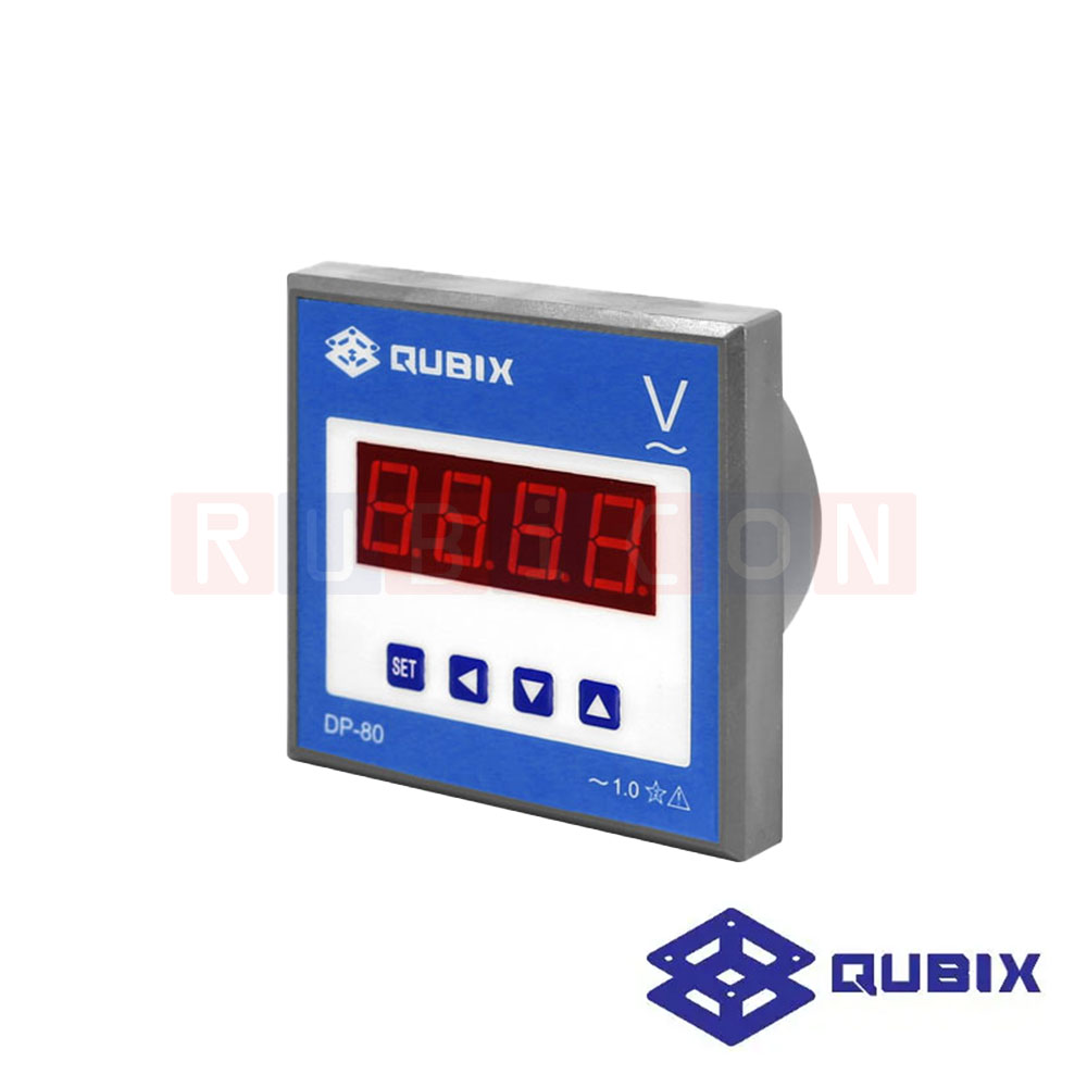 QUBIX DP-T80V พาเนลมิเตอร์แบบดิจิตอล ดิจิตอลโวลท์มิเตอร์ (DIGITAL PANEL METER DP SERIES 80x80MM. (DIGITAL VOLTMETER)