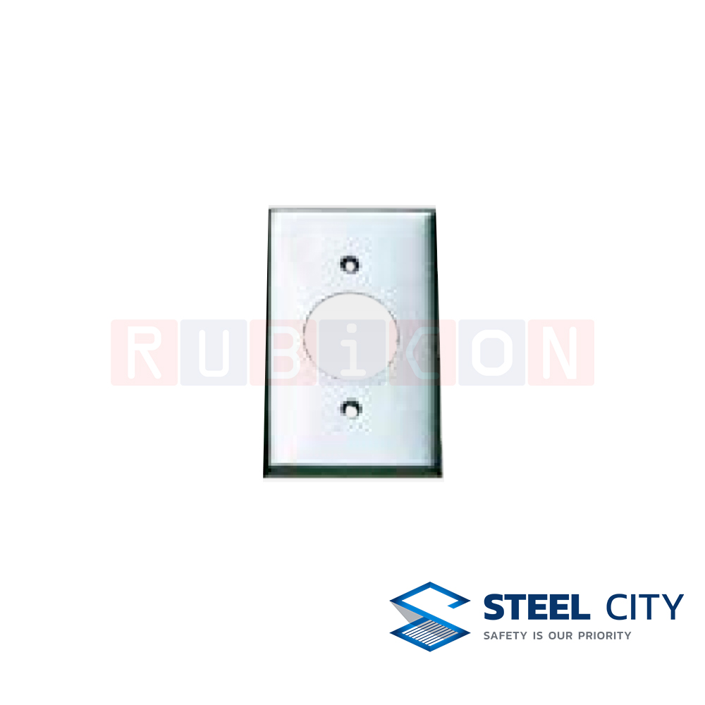 STEEL CITY FY15 ฝาปิด เอฟ.เอส.บ๊อกซ์ ซิงเกิ้ล แก๊งค์ สังกะสี แบบปลั๊กเล็ก (F.S. COVER PLATES SINGLE GANG)