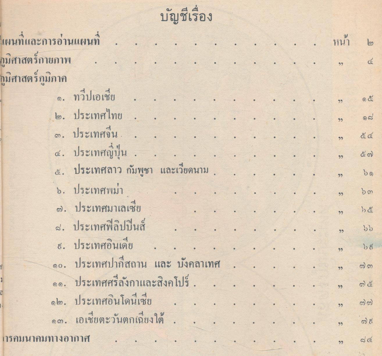 แผนที่ภูมิศาสตร์ ประโยคประถมศึกษาตอนปลาย