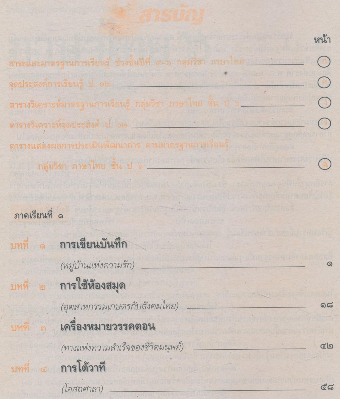 คู่มือครู-เฉลย แนวหน้า กลุ่มทักษะ ภาษาไทย ๖ ชั้นประถมศึกษาปีที่ ๖