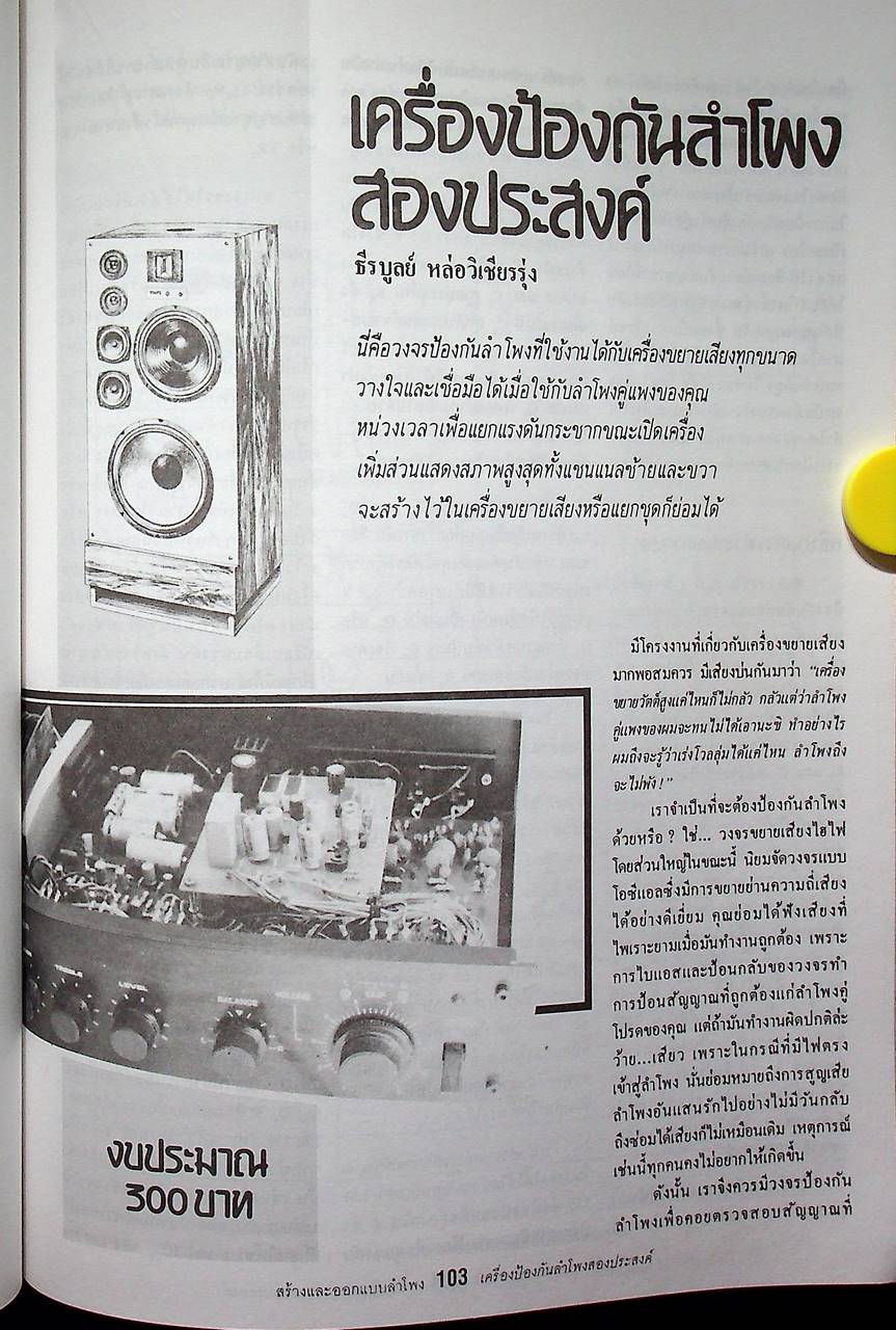 สร้างและออกแบบลำโพงไฮ-ไฟ Hi-Fi SPEAKER DESIGN & PROJECTS