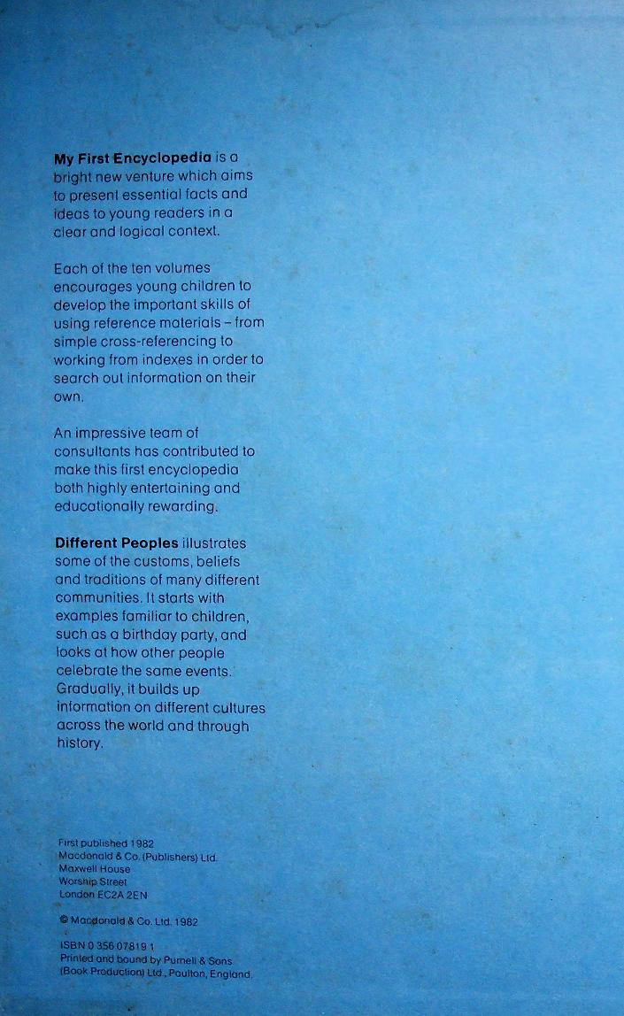 My First Encyclopedia 3 Different Peoples