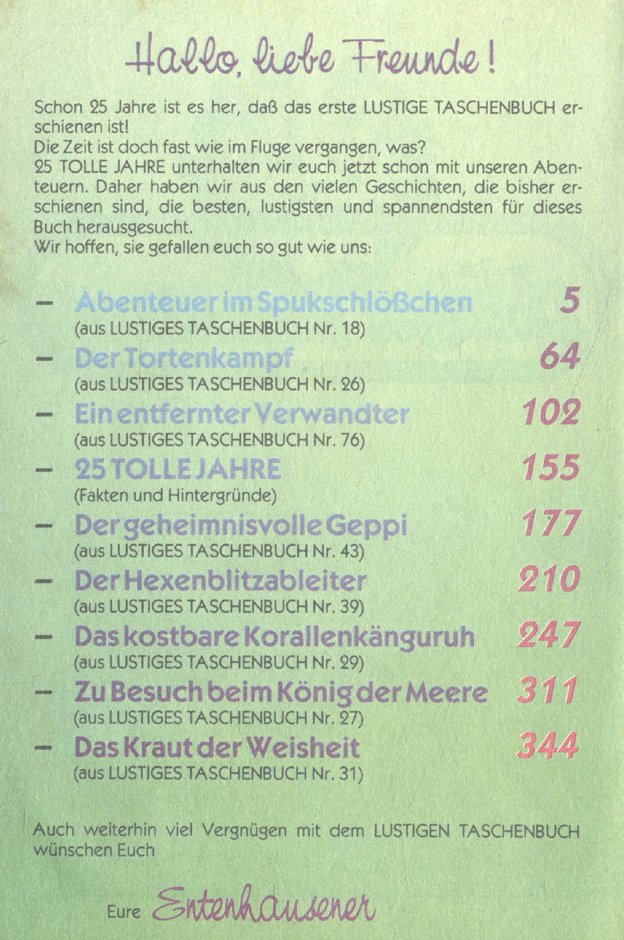 25 Tolle Jahre Walt Disneys Lustiges Taschenbuch (ฉบับภาษาเยอรมัน)