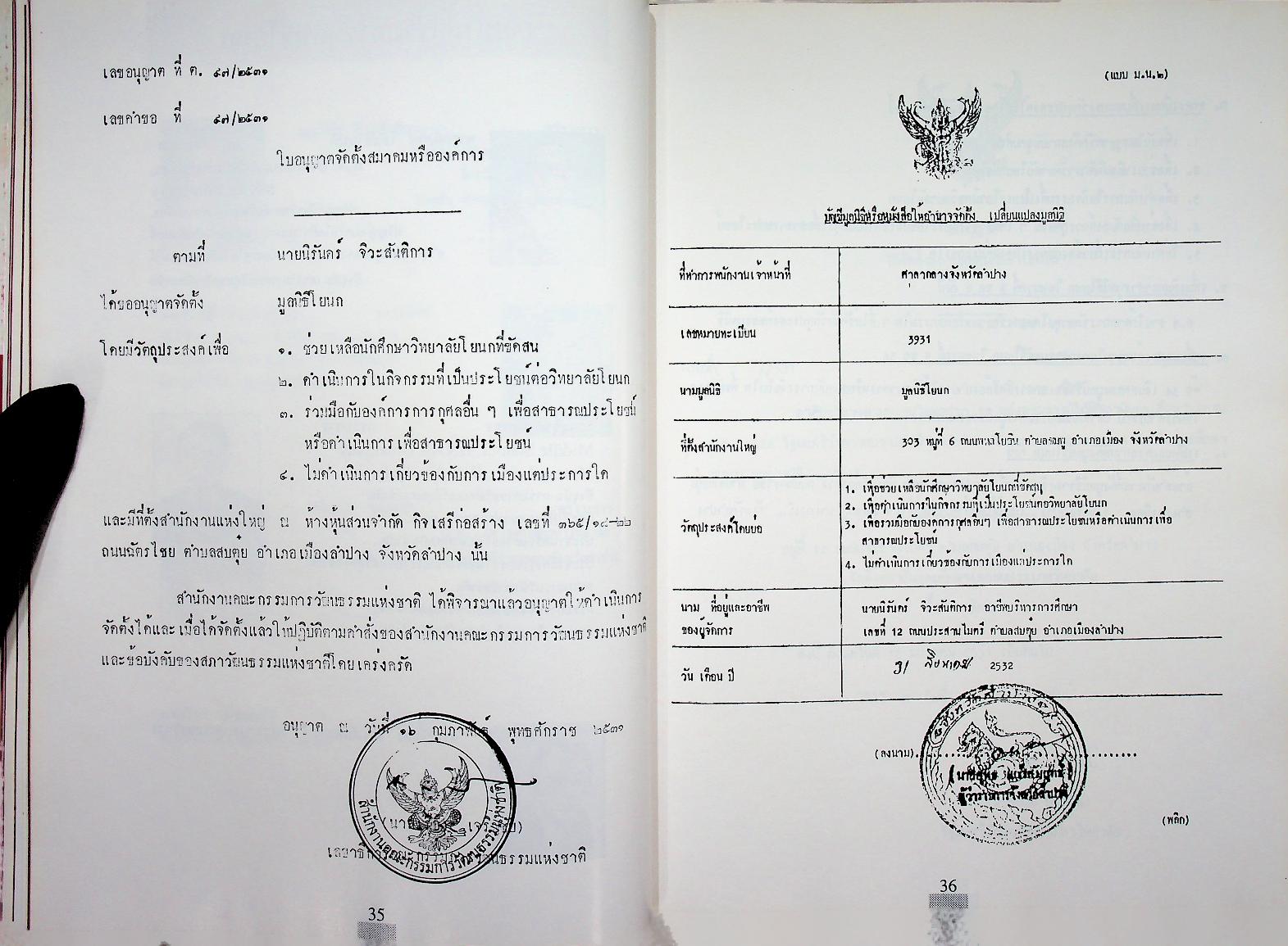 ที่รฤก วิทยาลัยโยนก 2533