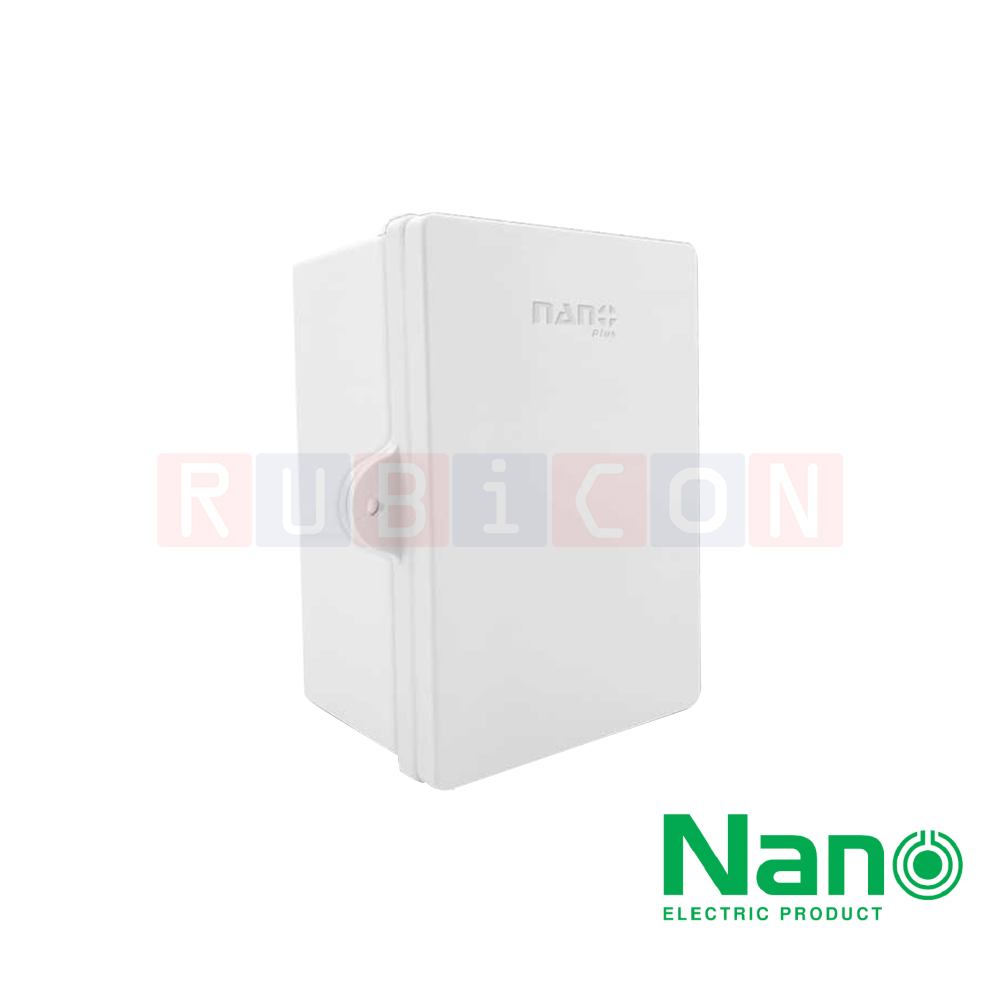 NANO-22W ตู้พลาสติกฝาทึบ ขนาด 8.5x9.5x5.5 นิ้ว (186 x 237 x 125 mm) สีขาว