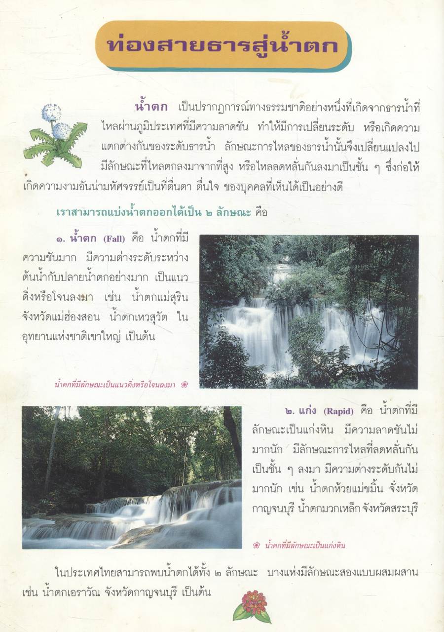 น้ำตก...สายธารแห่งพงไพร