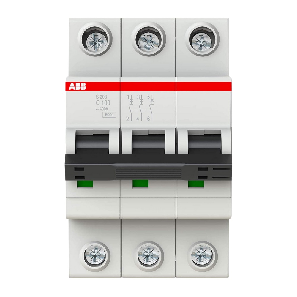 S203-C100 เซอร์กิตเบรกเกอร์ 100 Amp ,3Pole ,6KA (ABB)