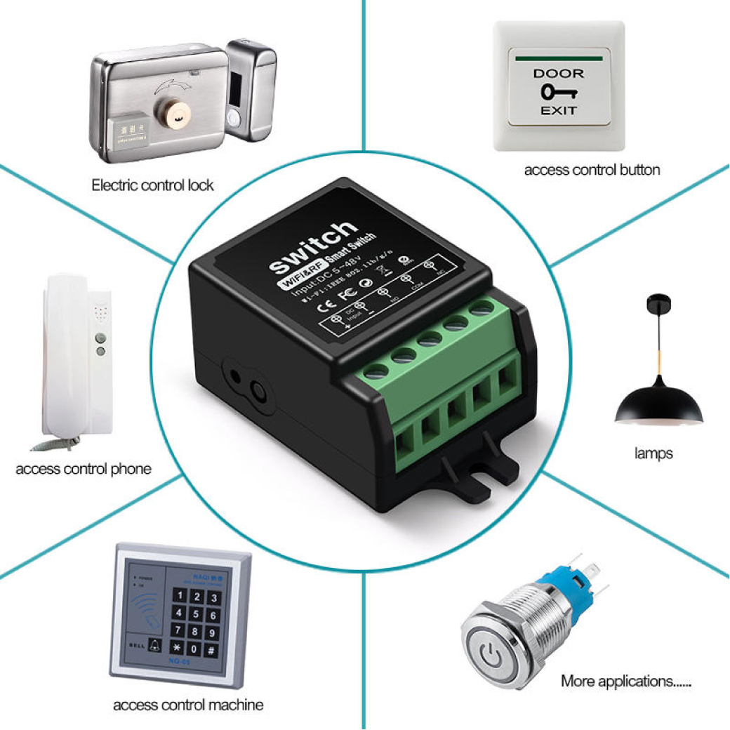 WiFi+RF Switch Box กล่องควบคุมประตูผ่านรีโมทและแอปพลิเคชั่น / switch box พร้อมรีโมท
