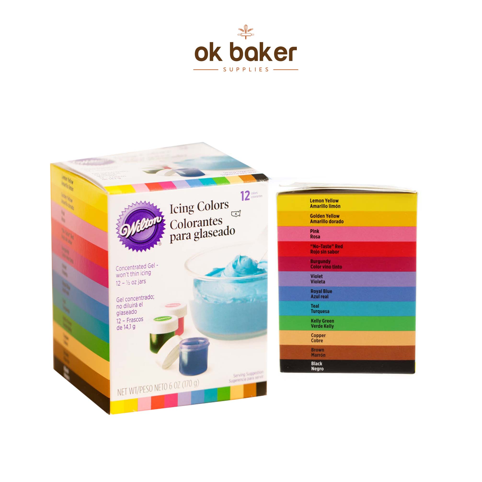 สีเจล 12ขวด Wilton 0 กก.