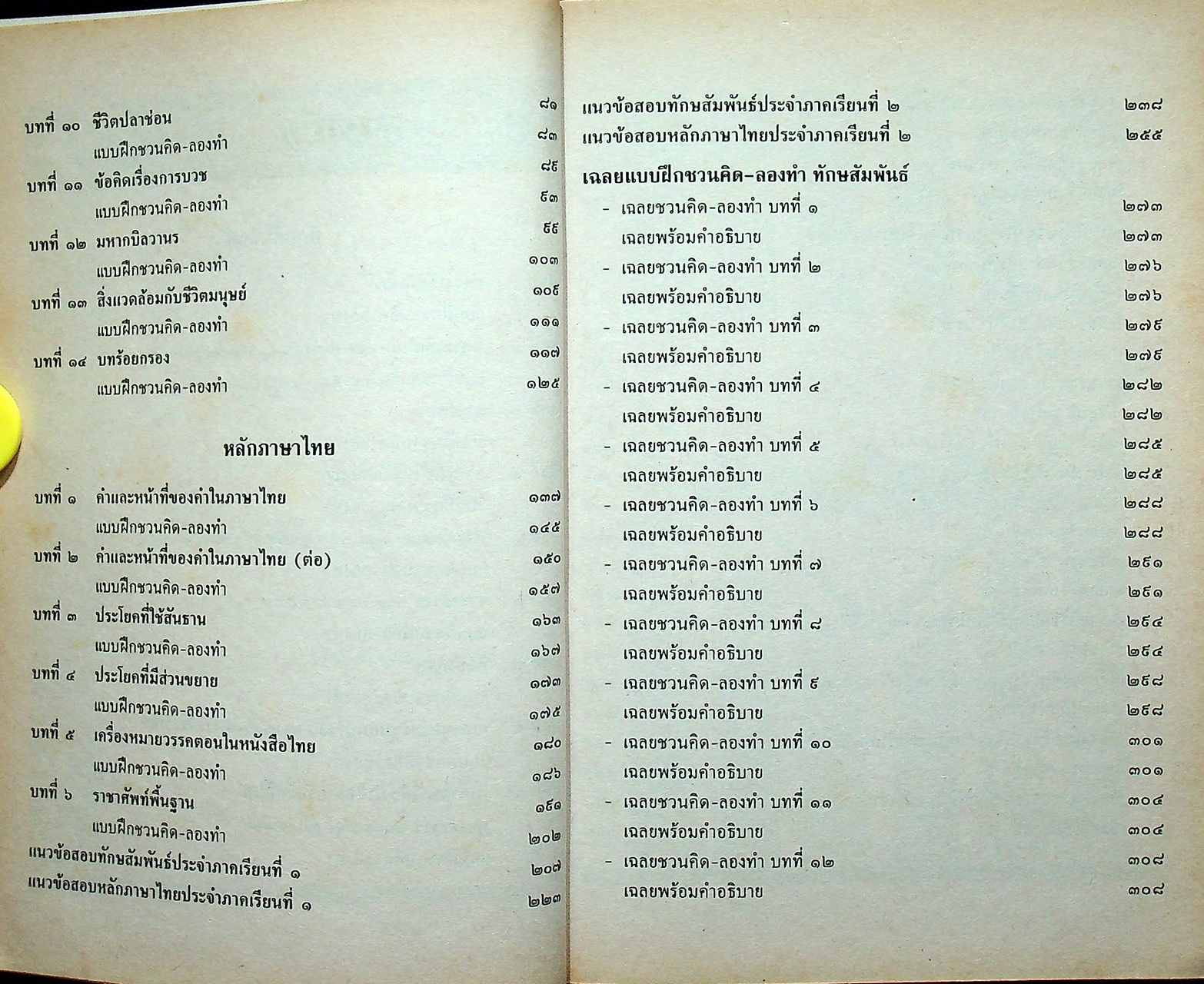หนังสือรวมหลัก ภาษาไทย ม.ต้น ท ๒๐๓ ท ๒๐๔ ทักษสัมพันธ์ หลักภาษาไทย ชั้นมัธยมศึกษาปีที่ ๒