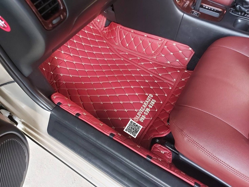 พรมปูพื้นรถยนต์ 6D Nissan Cefiro A32 สีแดงไวน์