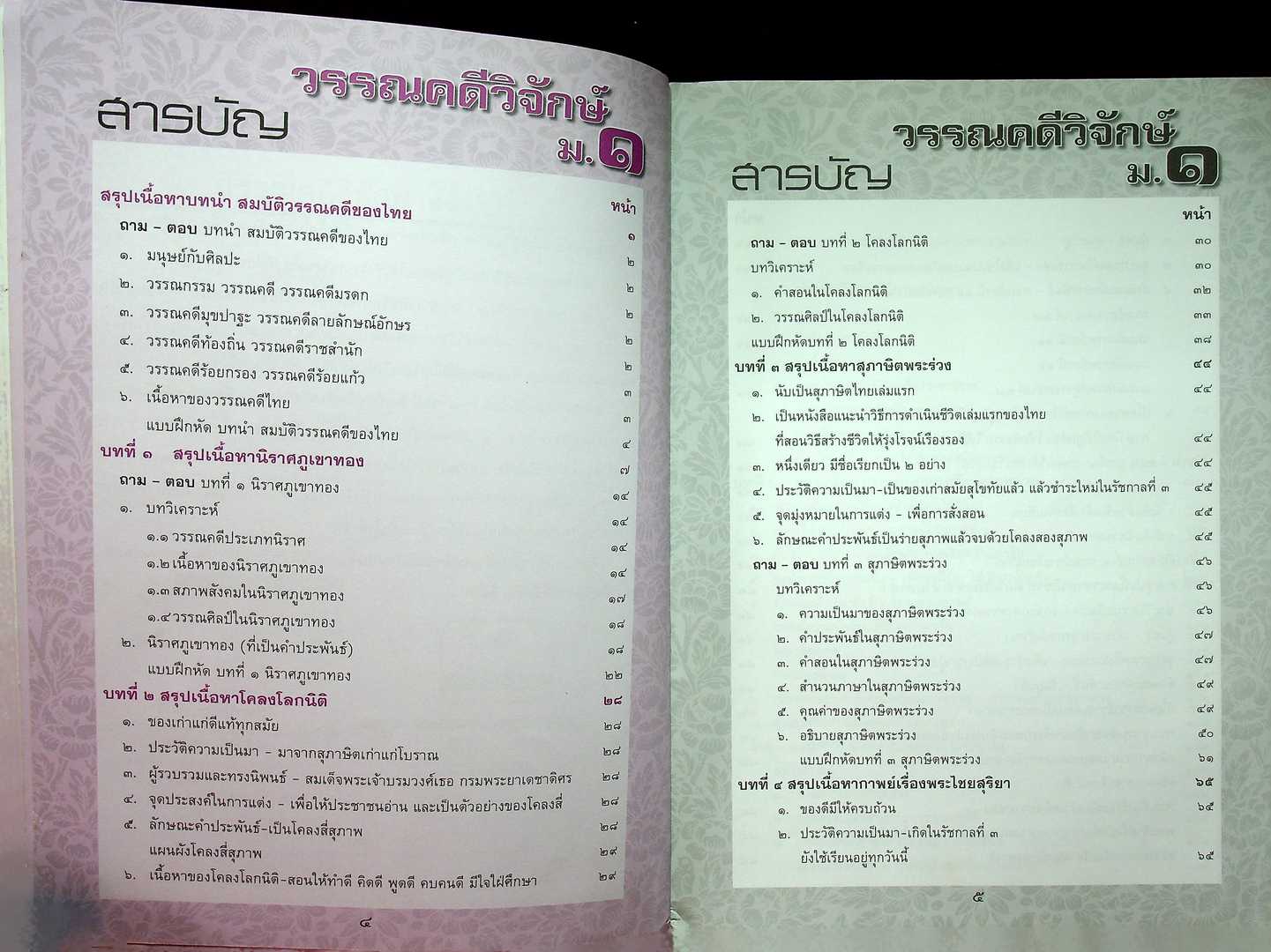 สรุป ถาม-ตอบ และแบบฝึกหัดภาษาไทย วรรณคดีวิจักษ์ ม.๑