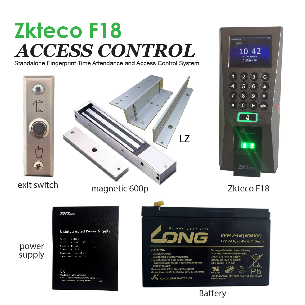 เครื่องสแกนลายนิ้วมือ Zkteco F18
