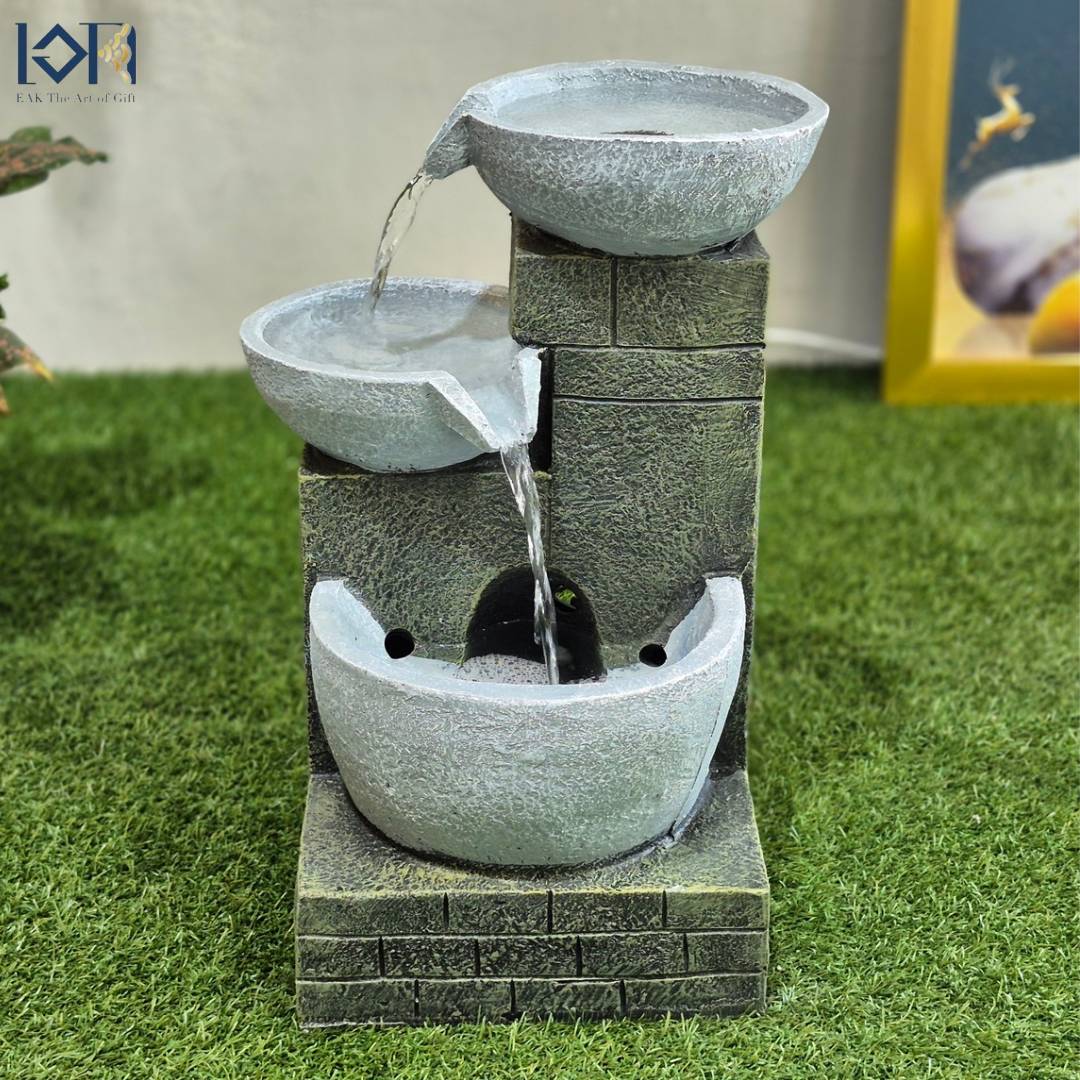น้ำพุตั้งพื้น รุ่นขนาดกลาง2276 สำเร็จรูป น้ำพุหน้าบ้านแต่งสวนสวย เสริมฮวงจุ้ยบ้าน