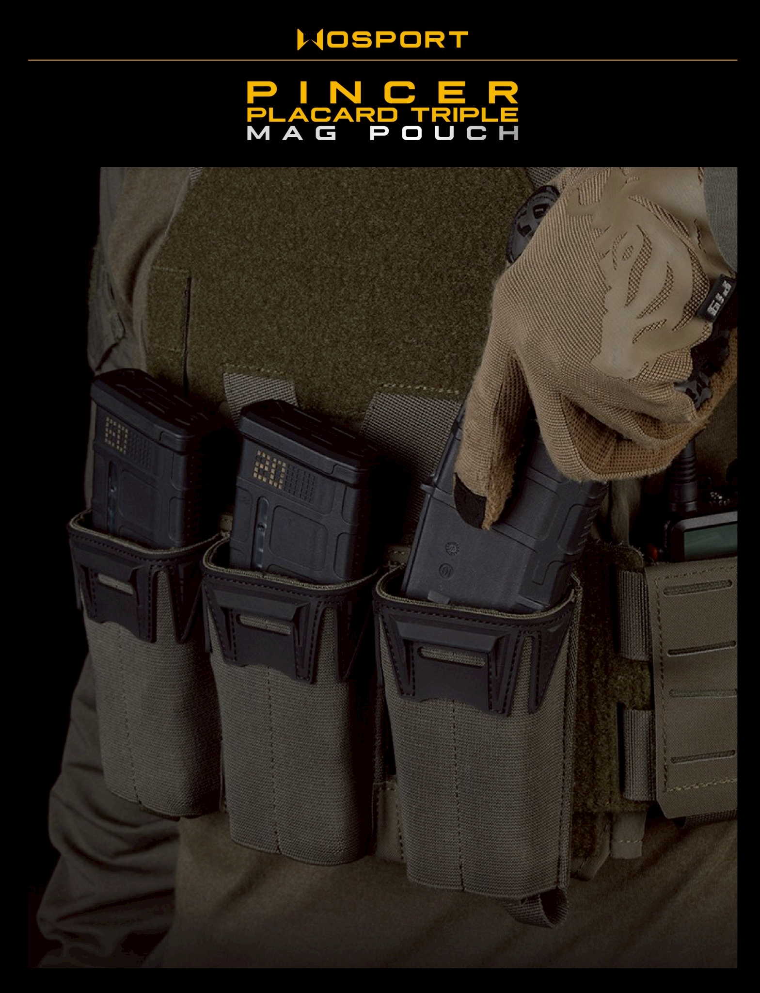 🇹🇭 1385 ไทยแลนด์ แทคติคอล ซองแม็กกาซีนทรง Pincer (WOSPORT) [VE-118-ACC-01]