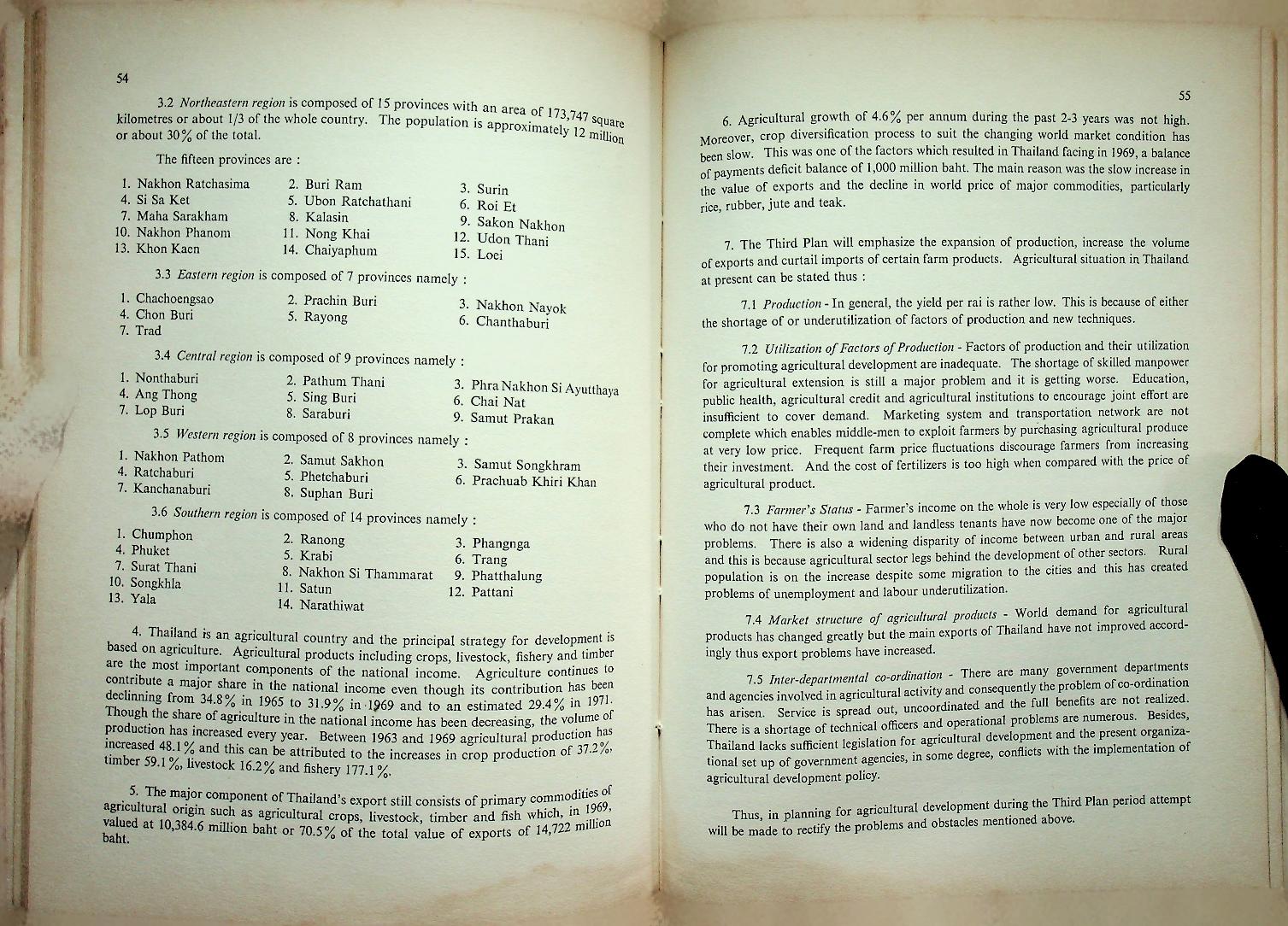 EVALUATION OF AGRICULTURAL DEVELOPMENT IN THAILAND (1961-1976)