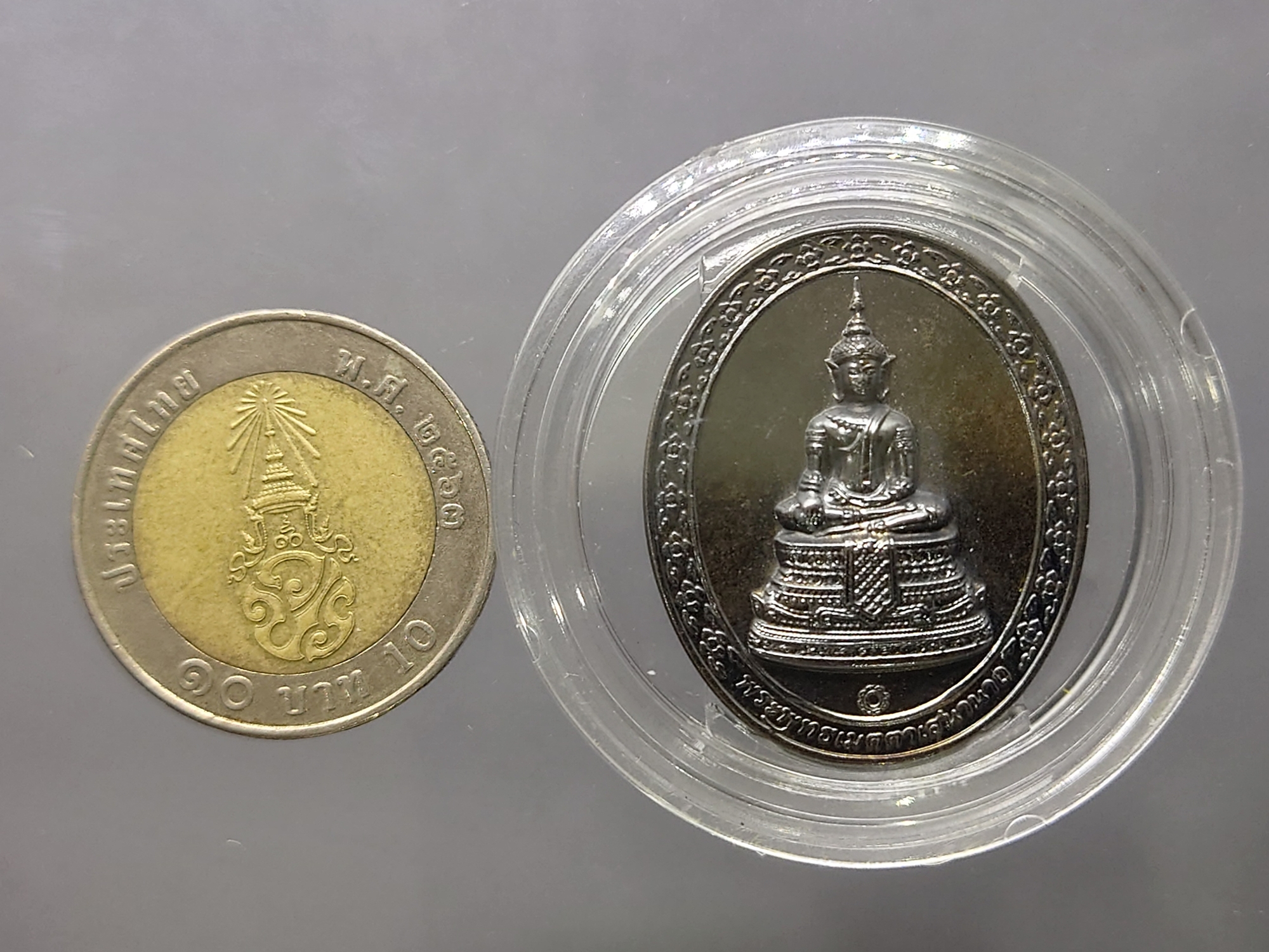 พระพุทธเมตตาเสนานาถ หลังพระปรมาภิไธย ภ.ป.ร. เนื้อนวะ กองทัพบก จัดสร้างเนื่องในวโรกาส 84 พรรษา ร9 ปี2556 พร้อมกล่องเดิม