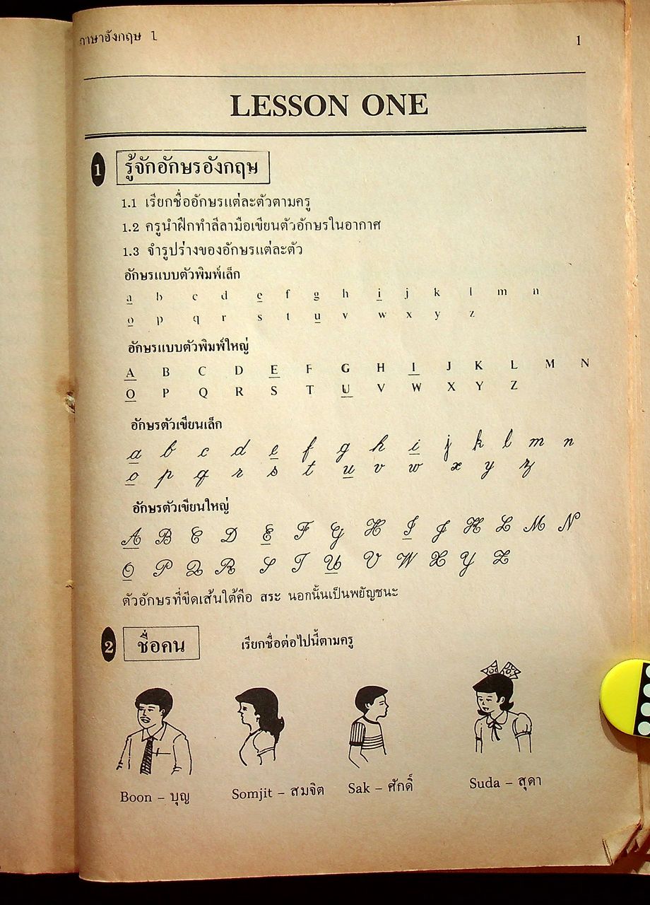 ภาษาอังกฤษ 1 ENGLISH 1 (อ 1) ตามหลักสูตรการศึกษานอกโรงเรียน ระดับมัธยมศึกษาตอนต้น 2530