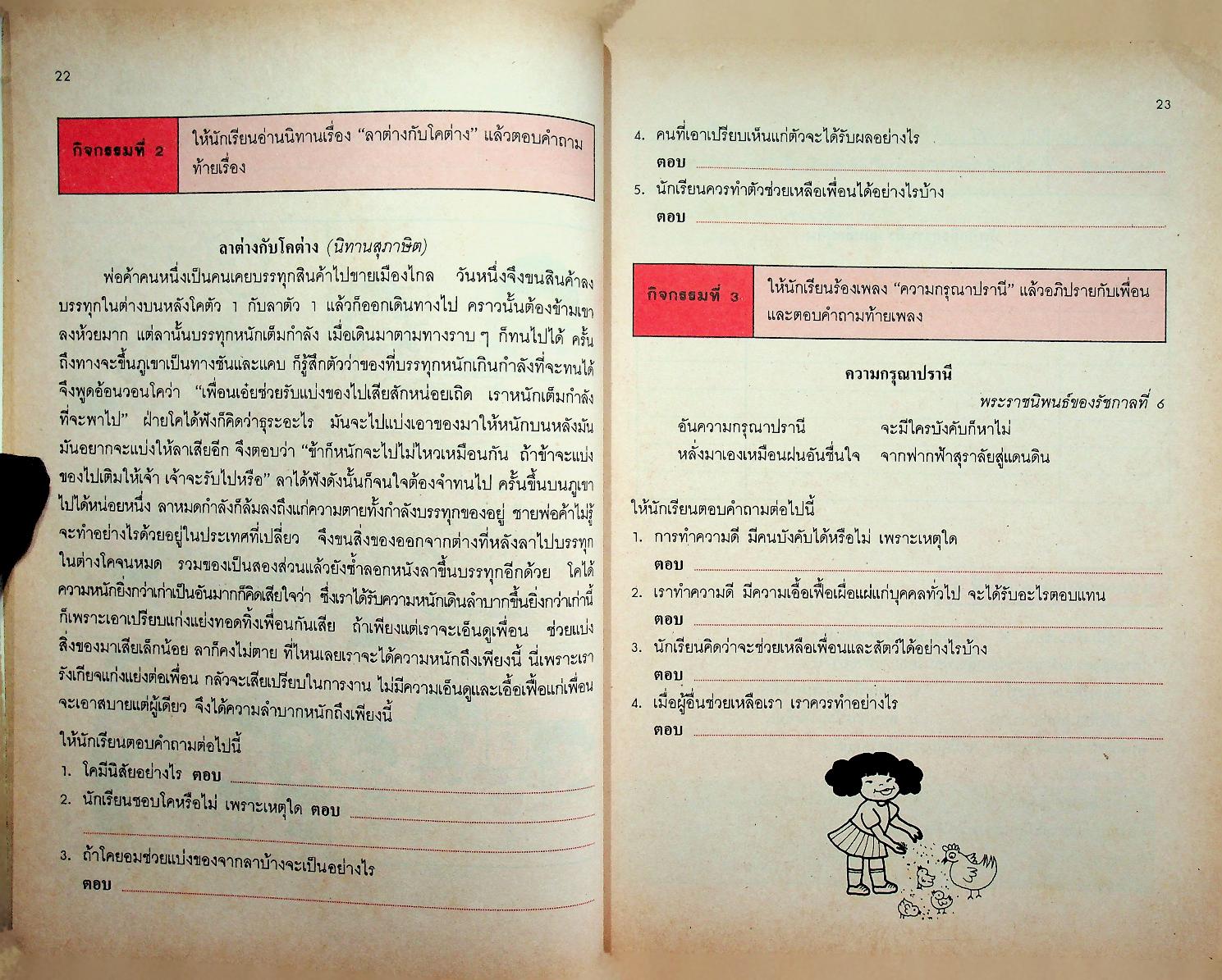 หนังสือเสริมประสบการณ์ กลุ่มสร้างเสริมลักษณะนิสัย ชั้นประถมศึกษาปีที่ ๔