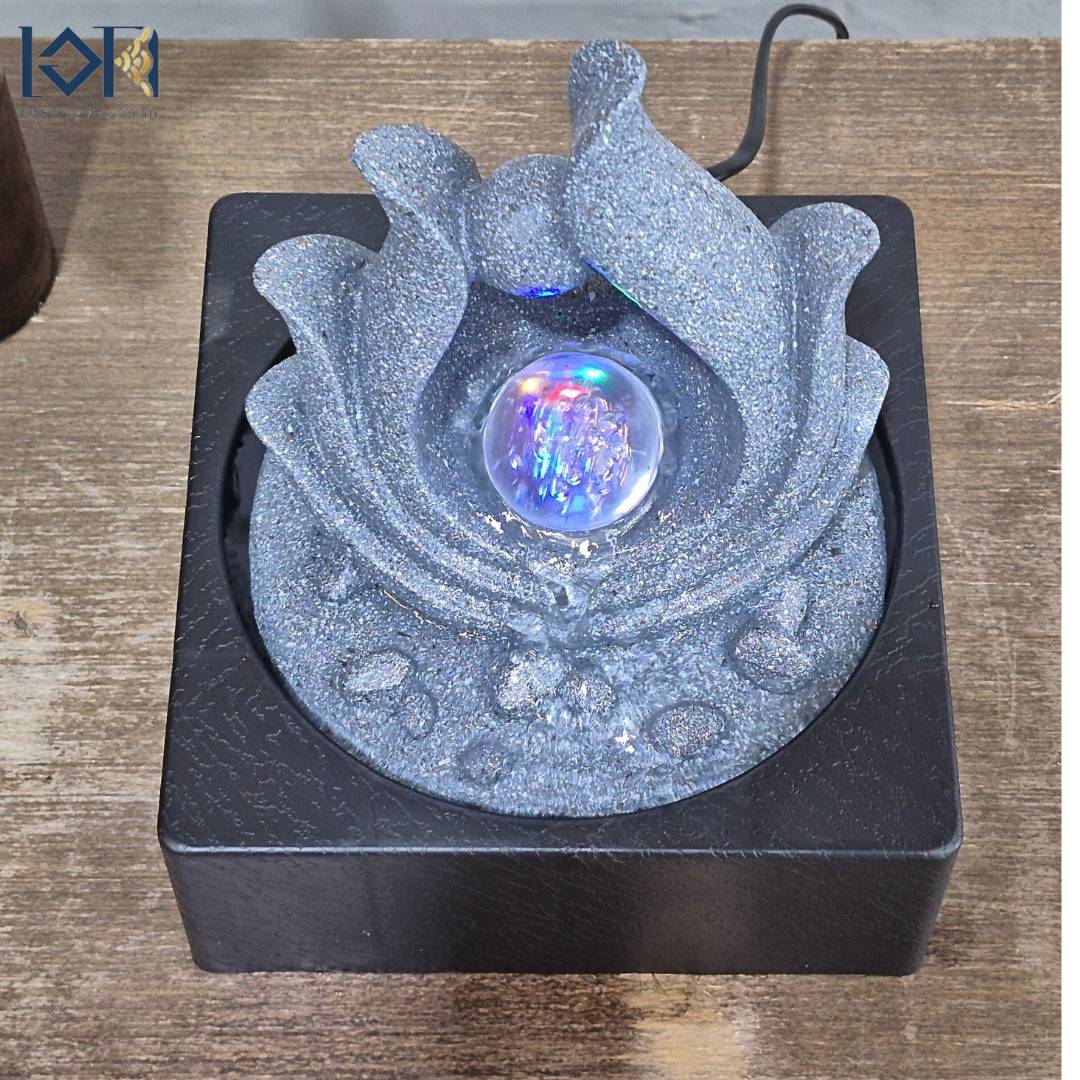 น้ำพุตั้งโต๊ะ รุ่นรหัส7236663HL น้ำล้นฮวงจุ้ย น้ำตกจำลองตกแต่งบ้าน ของขวัญมงคลโชคลาภ