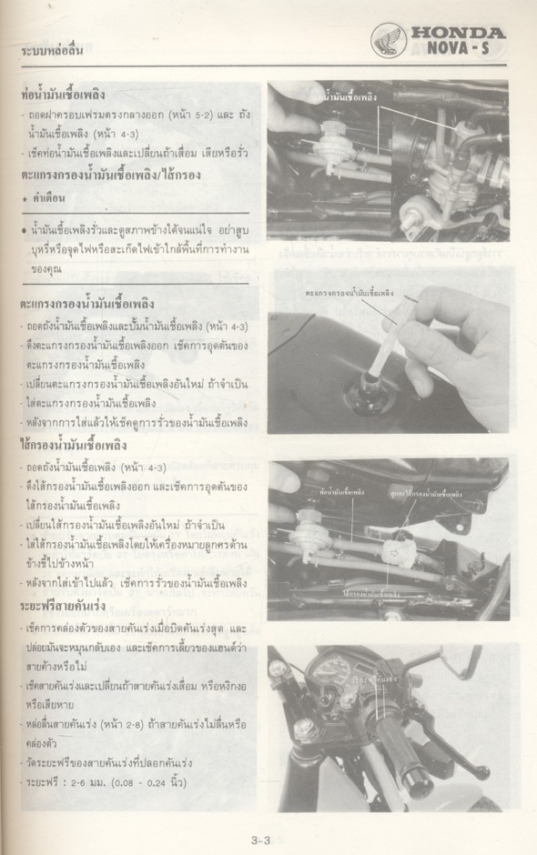 คู่มือการซ่อม HONDA NOVA-S