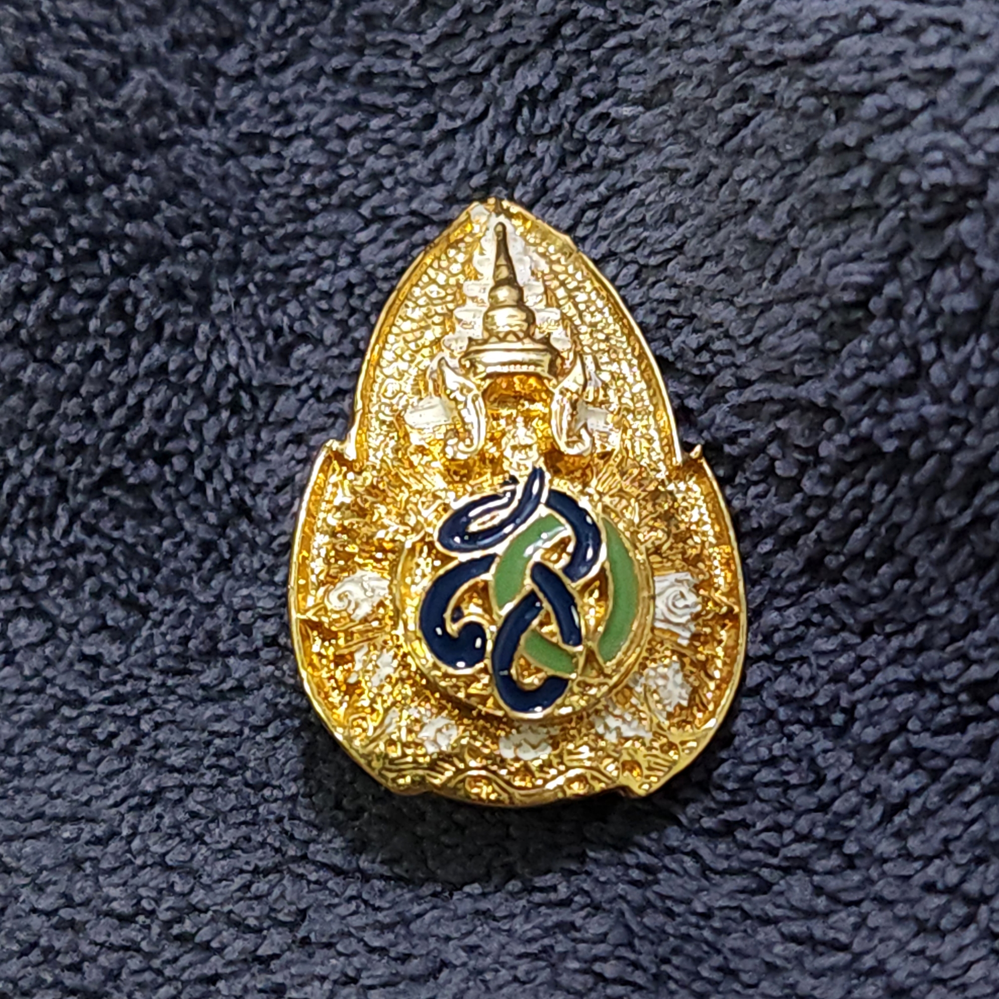 เข็มกลัด เข็มพระราชทาน สก กะไหล่ทอง ลงยา พร้อมกล่องเดิม หายาก