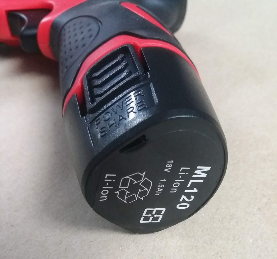 รหัสสินค้า 126 สว่านไร้สาย 18 โวลต์ GD แบตเตอรี่ 1 ก้อน มาพร้อมกับอุปกรณ์ หลากหลายรูปแบบ